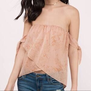 The Jetset Diaries TJD Sierra Top Nude Floral Contemporary Boho Romantic Small